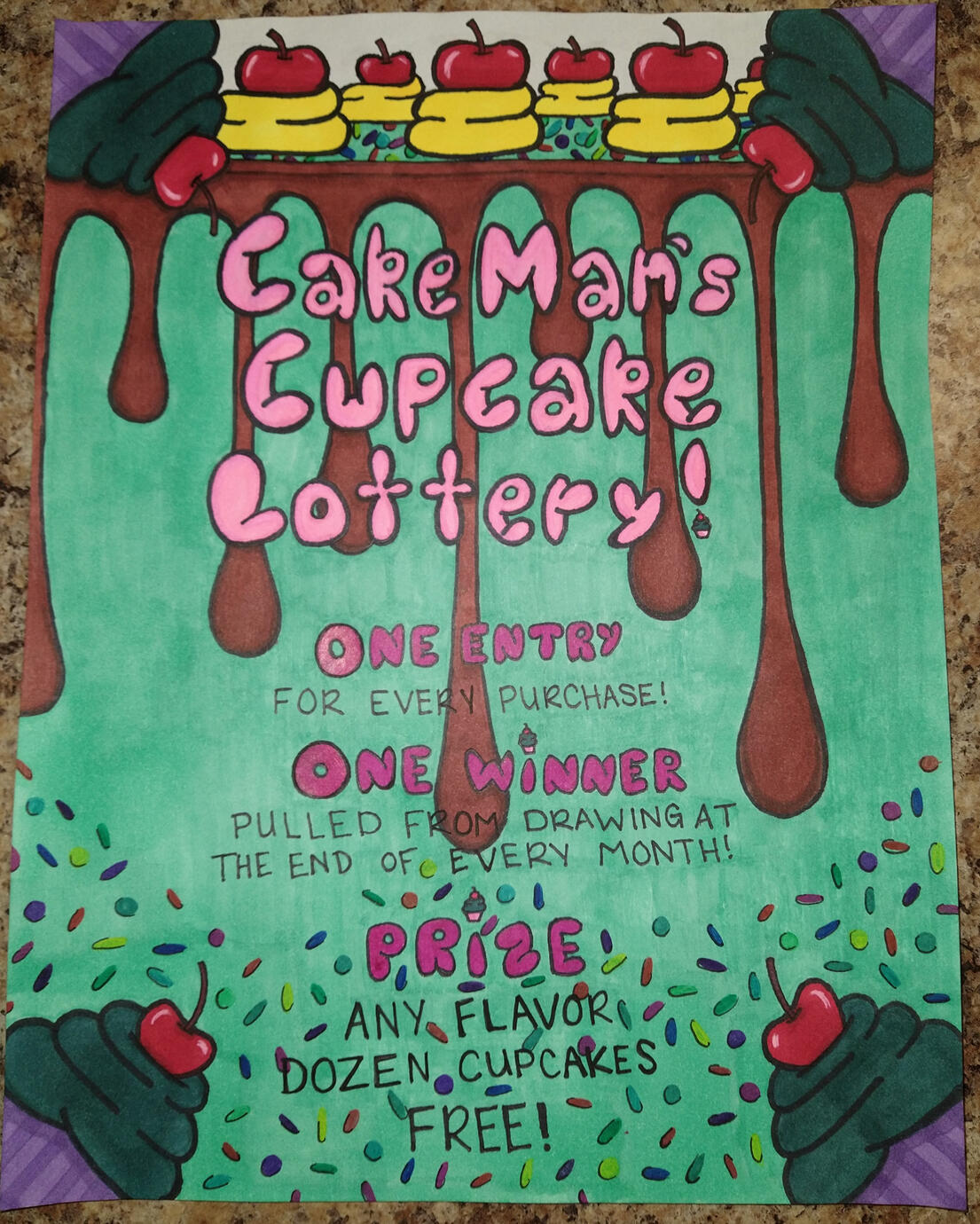 Flier: CakeMan Al's Baked Goods